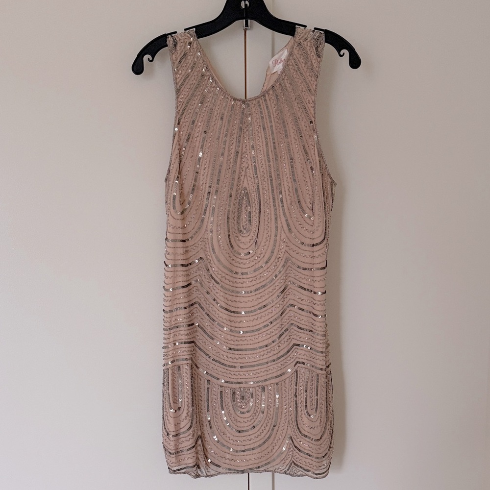 Parker Pale Pink Sequin Mini Dress